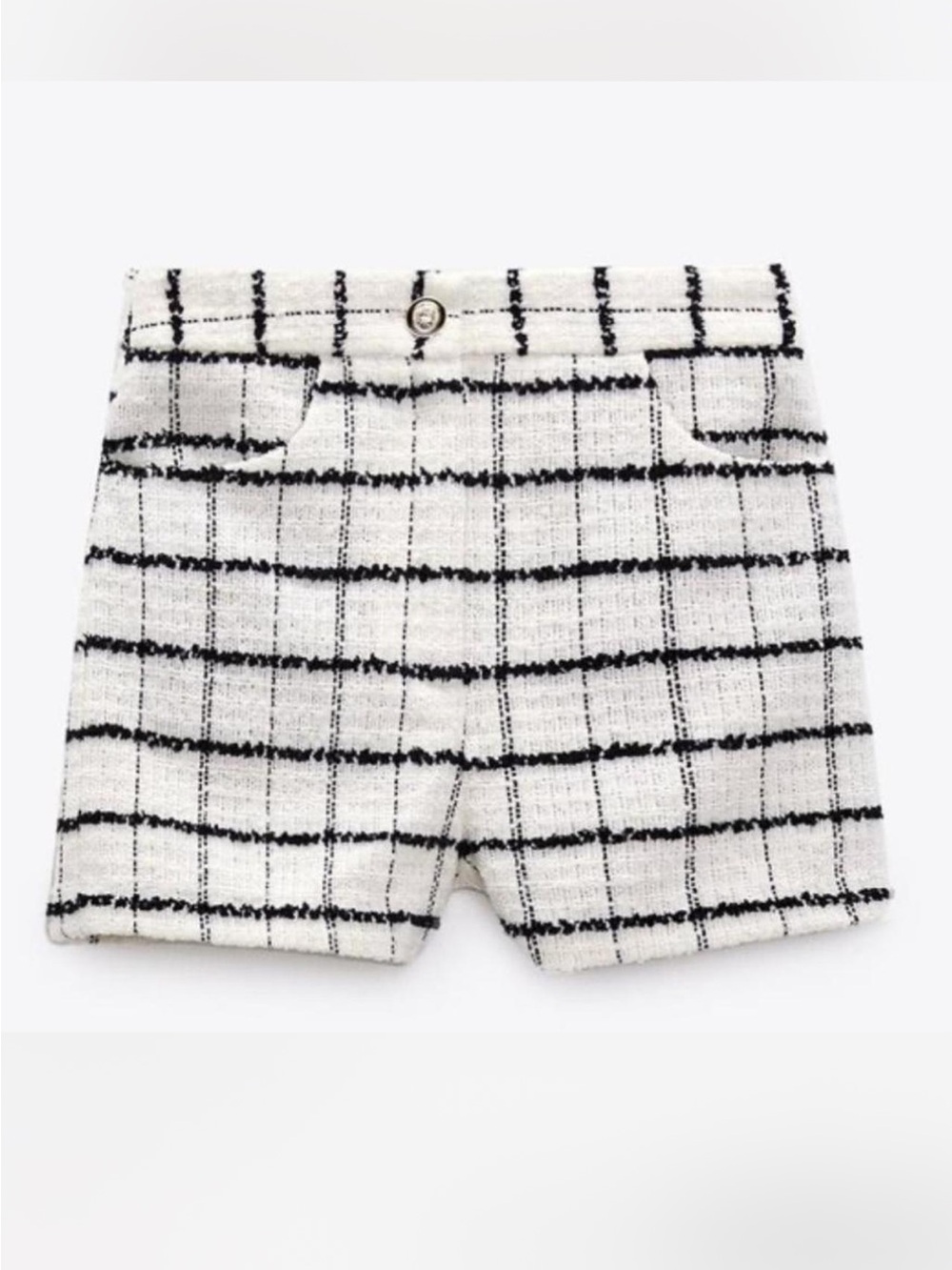 Zara Tweed Grid Shorts